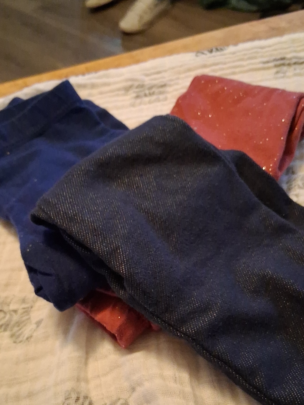 okie dokie Sparkle Leggings in Navy and Rust